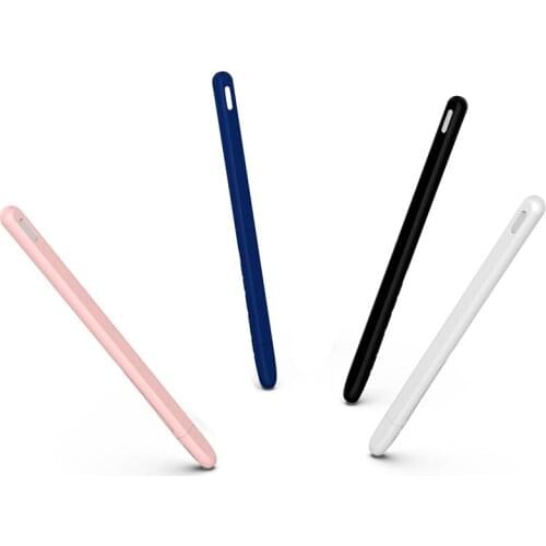 Tablet Press Stylus Pen Protective Cover for Apple Pencil 2 Cases Portable Soft Silicone Pencil Case Accessory