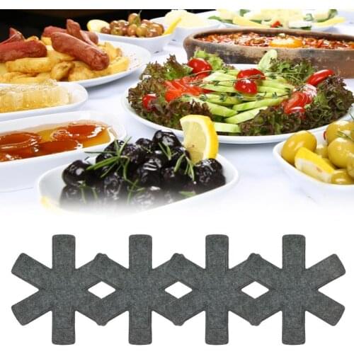 1 Set Convenient Pot Protector Easy to Clean High Protection Pan Pad Felt Cloth Heat-resistant Flexible Pot Pad for Kitchen
