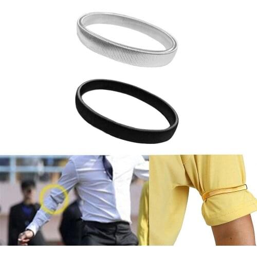 1Pc Men Shirt Sleeve Holder Casual Elastic Armband Anti-slip Metal Armband Stretch Garter Wedding Elasticate Armband Accessories