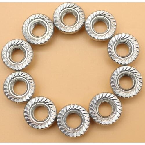 10Pcs/lot BAR NUT For Husqvarna 268 272 136 141 2100 2101 234 238 242 246 254 257 262 266 281 Chainsaw