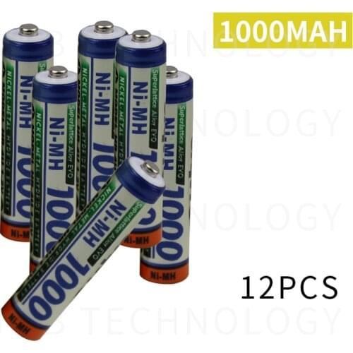 12pcs New FOR SANYO 1.2V AAA 1000mAh Third Generation Rechargeable upto Pre-charged With Case for Toys, MP3, Camera Free