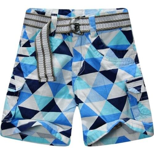 2015 new arrival baby boy plaid shorts adjustable waist with belt cotton 100% XKK02