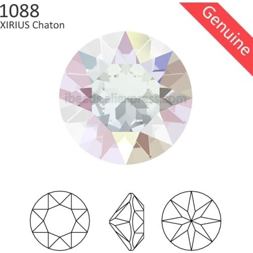 24 Pcs) 100% Original Crystals from Swarovski 1088 XIRIUS Chaton Pointed Back Foiled Rhinestone Strass for nail art DIY jewelry
