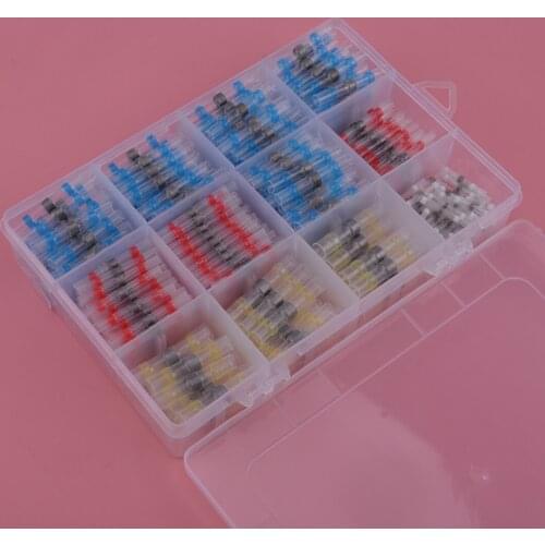 400 Pcs Plastic Waterproof Welding Heat Shrinkable Solder Splice Terminals Connector Sleeve Tube