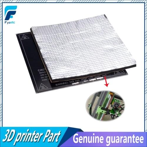 5pcs 235x235mm Heat Insulation Cotton 10mm Thickness Foil Self-adhesive Insulation Cotton 3D Printer Heating Bed Sticker
