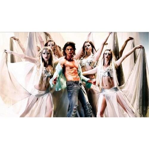 5D DIY Full Round Diamond Painting “OM SHANTI OM” Movie Poster Embroidery Cross Stitch Rhinestone Mosaic Home Decor Gift Y1435