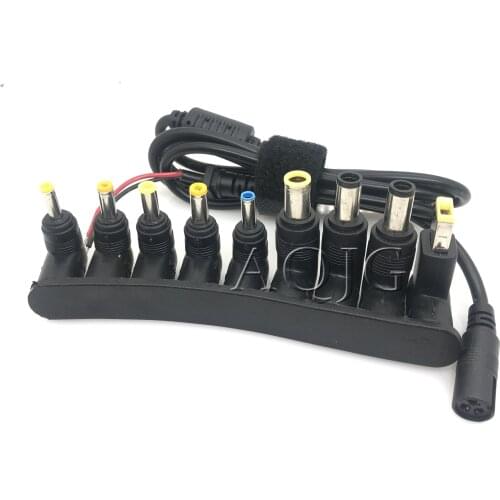 9pcs 3pin Universal Laptop DC Power Supply Adapter Connector Plug AC DC Jack Charger Connectors Laptop Power Adapter AQJG