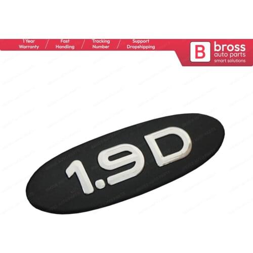 Bross Auto Parts BSP569 Black 1.9D Badge Monogram Emblem for Renault Kangoo 1998-2007 8200120852 Fast Shipment Ship From Turkey