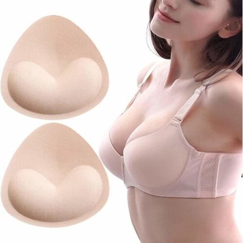 2021 Bikini Chest Pad Bikini Push Up Padded Swimsuit Bikini Small Bust Thicker Breathable Sponge Bra Pad Invisible Triangle Bra