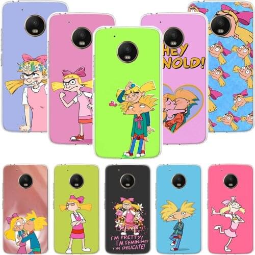 Cartoon Hey Arnold Fondos Phone Case For Motorola Moto G9 G8 G7 G6 G5 E6 E5 E4 Plus Play Power One Action Macro Coque Cover Capa