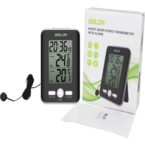 Digital LCD Thermometer Hygrometer Humidity Temperature Meter with Probe