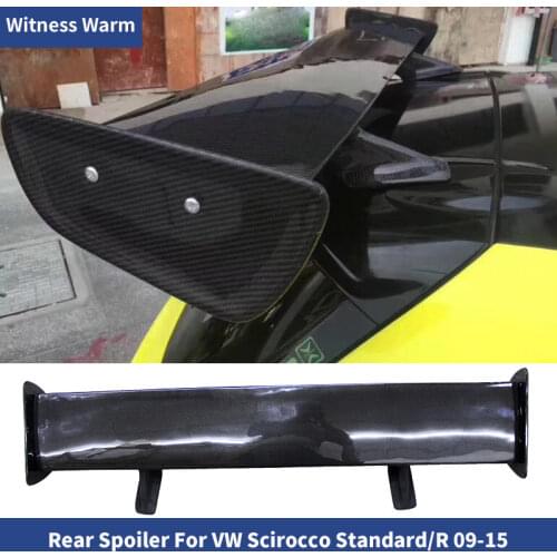 For Scirocco or Scirocco R Racing Style Carbon Fiber Wing Rear Spoiler racing spoiler wing Car body kit 09-14