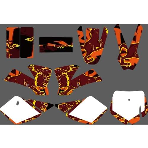 Motorcycle Team Graphic Backgrounds Full Decals Stickers For KTM SX 50 SX50 50SX 2002-2008 Dog Corsair Pattern Personality Gift