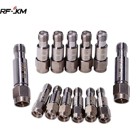 SMA Attenuator Coaxial Fixed Attenuators 1dBi-60dBi Frequency 2W DC-6GHz SMA Fixed Connectors