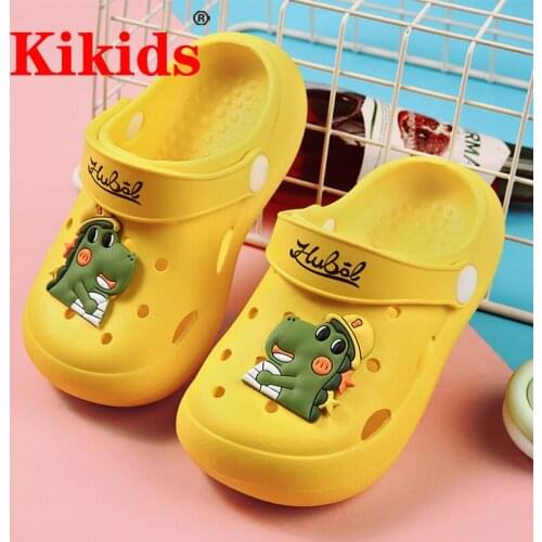 Kikids Summer Childrens Slippers For Boys Girls Slippers Bunny Waterproof Baby Non-Slip Beach Sandals Kids Home Bathroom Shoes