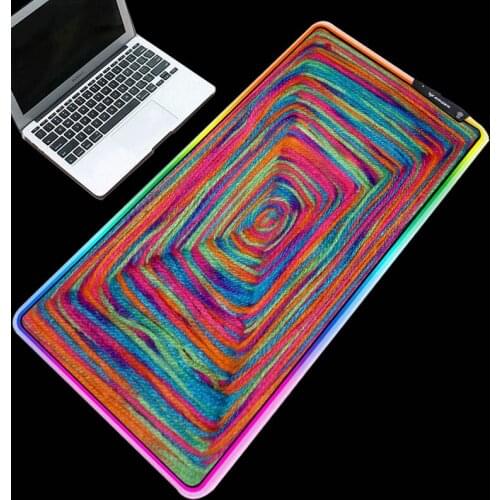 Mairuige Exquisite colorful pattern USB mouse pad RGB desk pad LED lighting lighting computer essential keyboard pad