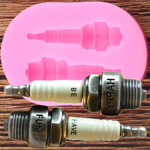 Mechanical Screw Silicone Molds DIY Baby Birthday Fondant Cake Decorating Tools Polymer Clay Candy Chocolate Gumpaste Moulds