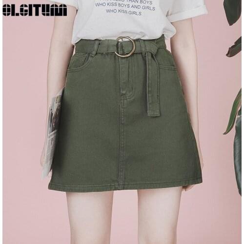 Женские юбки джинсовые OLGITUM China At AliExpress