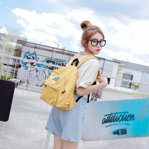 Korean Casual Canvas Backpack Women High Quality School Bags For Teenage Girls Travel Backpack Bagpack Mochila Feminina Laptop
