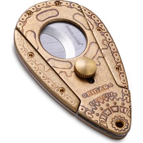 Cigar cutter stainless steel travel portable sharp blade cigar cutter exquisite gift box packaging CL-JA