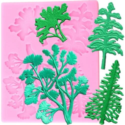 Leaf Tree Branch Silicone Molds Cake Border Fondant Mold DIY Christmas Cake Decorating Tools Candy Clay Chocolate Gumpaste Mould