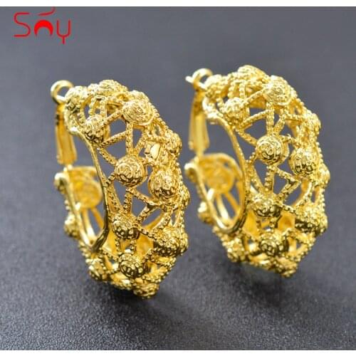 Sunny Jewelry Big Hoop Earrings For Women High Quality Jewelry Geometric Earrings For Party Wedding Gift Ethnic Jewelry Findings