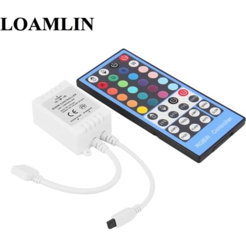 RGBW LED Light With 40-Key Remote Control, 40-Key Infrared Remote Control 5050 RGB White Light DC12-24V Input For 5050 LED Strip