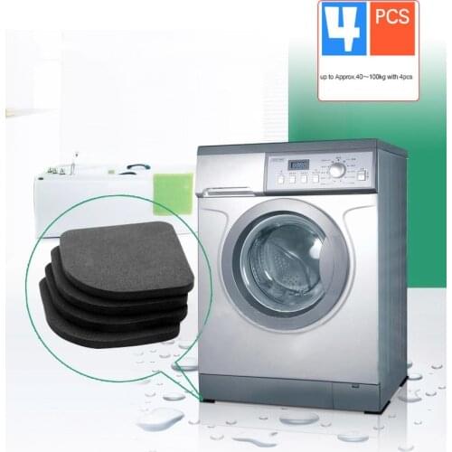 4pcs Anti Vibration EVA Feet Pads Floor Mat Black Protectors Furniture Washing Machine Non Slip Shock Proof Mat