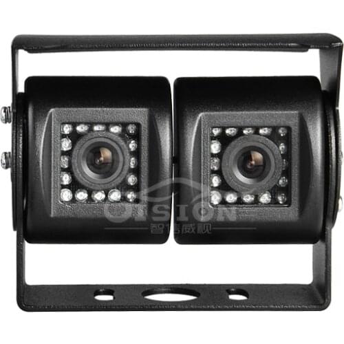 Gision Dual Lens Car Camera 2.0MP HD AHD Metal Outdoor Waterproof Camera 4 Pin Vehicle Rear View Backup Camera For Bus Taxi Van