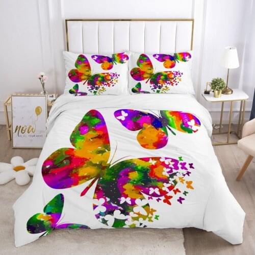 Butterfly bedding set Queen King Full Double Duvet cover set pillow case Bed linens Quilt cover 240x220 200x200 CAMO