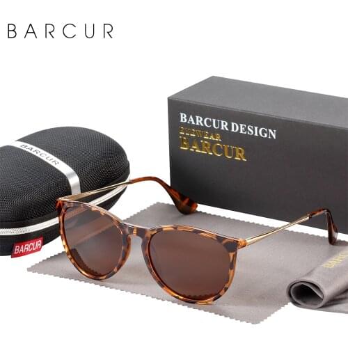 BARCUR Design Sunglasses Women Fashion Polarized Lens Plastic Titanium Frame Men Sun Glasses UV400 Protection