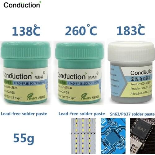 Lead-free solder paste maintenance soldering tin for iPhone BGA 138 183 260 degrees environmental protection tin mud CPU tin55g