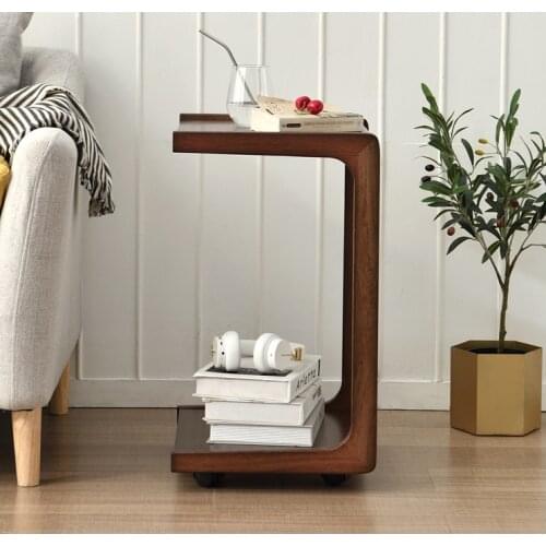 Side Table, Removable Solid Wood Corner Table, Mini Bedside Table, Coffee Table, Light Luxury Side Table, Creative C-shaped Sofa