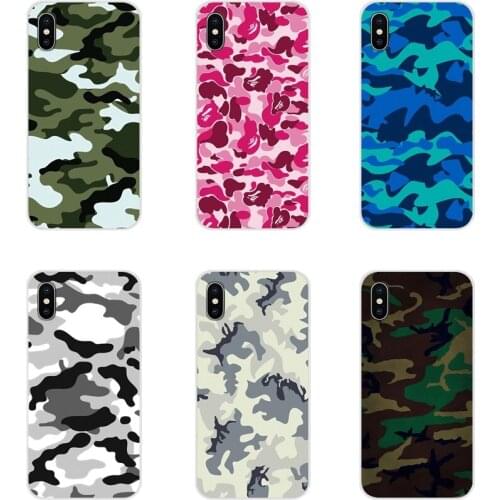 Brand camouflage Accessories Phone Cases Covers For Sony Xperia Z Z1 Z2 Z3 Z5 compact M2 M4 M5 C4 E3 T3 XA Huawei Mate 7 8 Y3II
