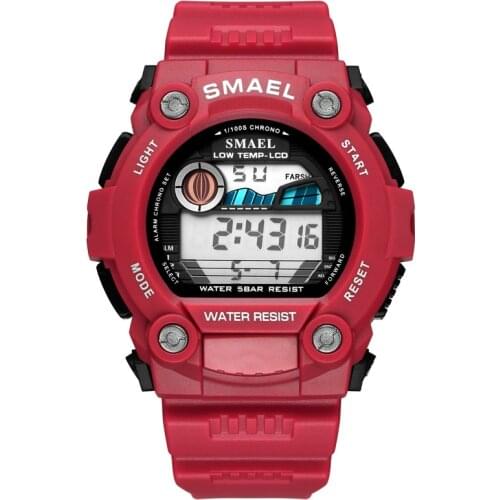 Mens Sports Watch SMAEL Brand Military Digital Watch Men Shock 50M Waterproof Red Couple Watches Relogio Masculino reloj hombre