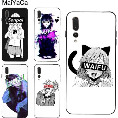 Anime Manga Senpai Waifu Girl Case For Huawei P30 Pro P20 P40 Mate 20 Lite P Smart 2019 Nova 5T Honor 8A 8X 9X 10i 20