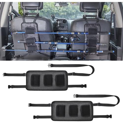 Fishing Rod Holder for Car Back Seat Universal 3 Pole Storage Car Organizer