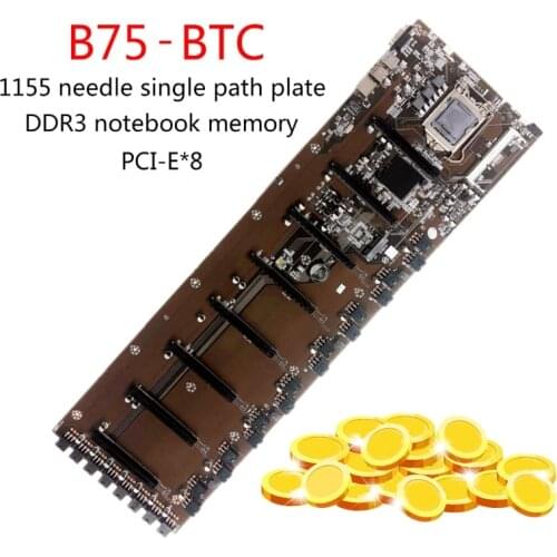 Mining BTC B75-BTC 8PCI-E Desktop Motherboard B75 BTC Mining Mainboard J0PB