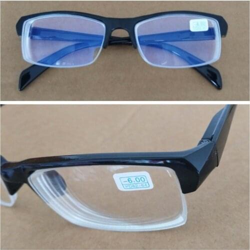 Finished Myopia Glasses Women Men Short Sighted Eyewear Half Frame Prescription Eyeglasses -1.0 1.5 2.0 2.5 3.0 3.5 4.0