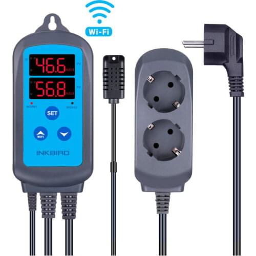 Inkbird IHC-200-WIFI Digital Humidity Controller App Remote Control with Alarm Supports Humidifying and Dehumidifying Equipment