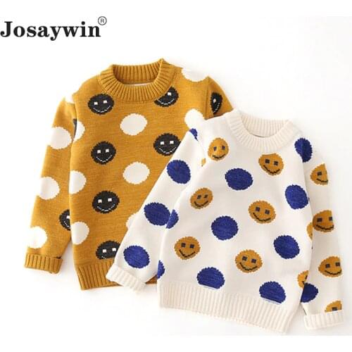 Josaywin Girl Baby Sweater Winter Clothes 2020 O-Neck Print Knitted Sweater Pullover Children Thick Warm Kids Boys Sweaters