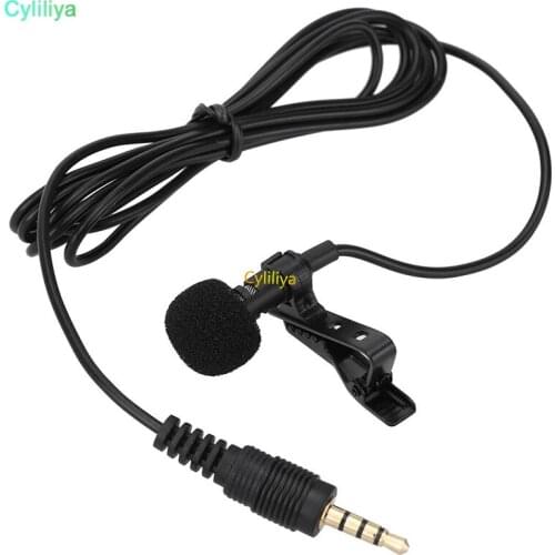 50pcs Mini 3.5mm Jack Microphone Lavalier Tie Clip Microphones Microfono Mic For Speaking Speech Lectures 1.5m Long Cable