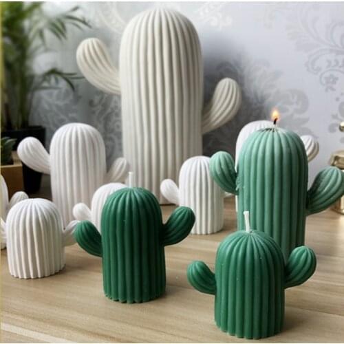 Cute Cactus 3 Size Candle Mold Silicone Mold Aromatherapy plaster Mold Handmade Crafts Mold DIY Gifts Home Decoration
