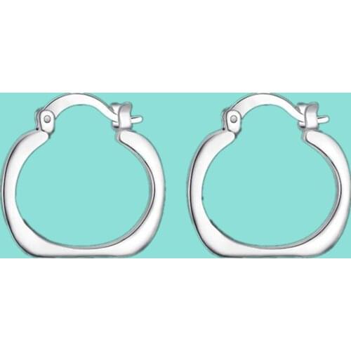 Fashion 925 Sterling Silver Square Round Earrings For Woman Wedding Engagement Party Charm Jewelry