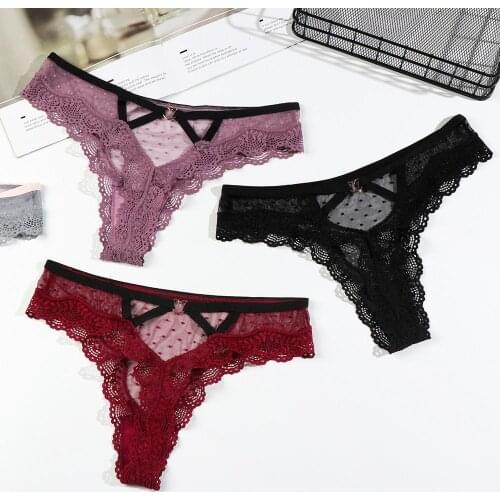 Fashion Transparent Low-waist Thong Lace Panties G-string Underwear Lingerie Sexy Underpant