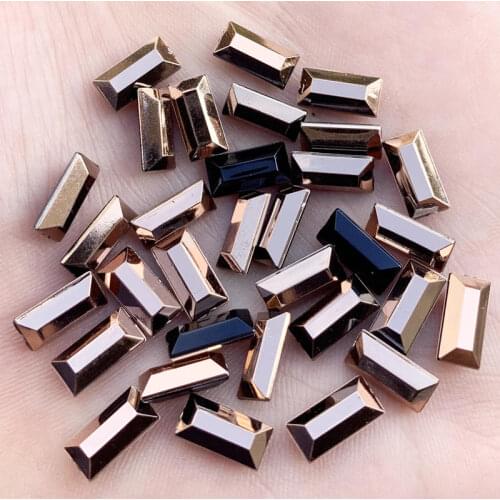Wholesale 500pcs Flat Back Strass Nail Crystal Rhinestones AB Rectangle Design Decoration 3D Gem Charm Manicure Jewelry Stone