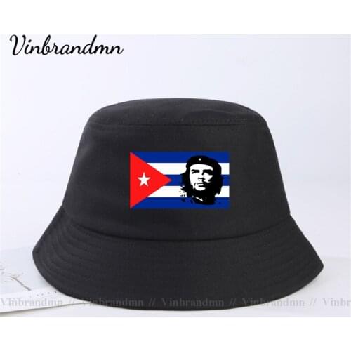 Vinbrandmn Che Guevara Bucket Hat Cuba Hero Cuba Flag Cap Che Ernesto Guevara Fisherman Hats Mens Women Cool Summer Fishing Hats