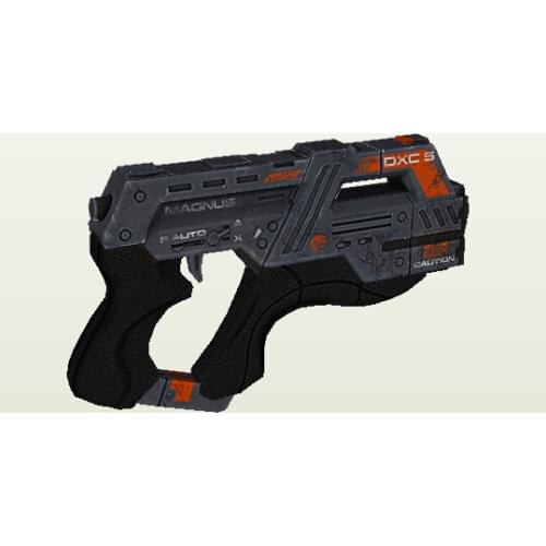 Mass Effect 3 M-6 Pistol 1:1 Scale Paper Model 3D Handmade DIY Children Toy For Cosplay