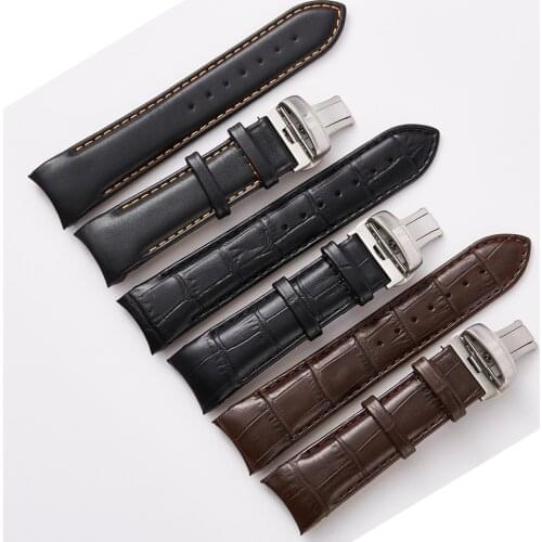 Notched Mens Watch Bands for Tissot T035 1853 Genuine Leather Watch Strap T035627A 417a Watchbands 22MM 23mm 24mm Watch Band