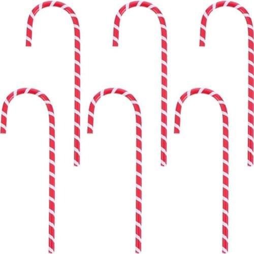 6Pcs Christmas Pencils Candy Cane Shape Pencils Students Pencils Stationeries